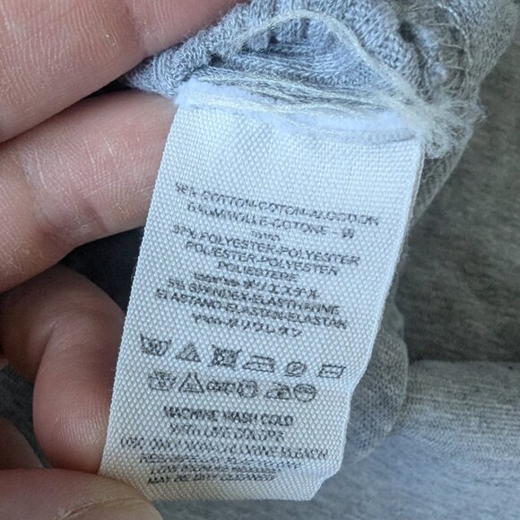 Free People, Looking Back Lace-Up Long Sleeve Top, Gray, Sz S - Picture 9 of 12